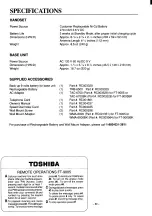 Preview for 34 page of Toshiba FT-9005 Owner'S Manual