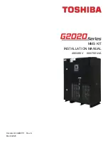 Preview for 1 page of Toshiba G2020 Series Installation Manual