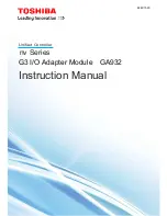 Toshiba G3 Plus Pack Instruction Manual preview