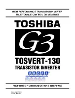 Toshiba G3 TOSVERT-130 Instruction Manual preview