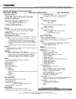 Toshiba G55-Q802 - Qosmio - Core 2 Duo GHz Specifications preview