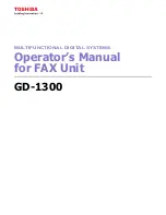 Toshiba GD-1300 Operator'S Manual preview