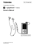 Toshiba gigabeat MEG-F10 Owner'S Manual preview