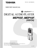 Toshiba Gigabeat P Series Service Manual preview
