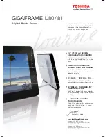 Toshiba GIGAFRAME L80 Specifications preview