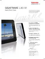 Preview for 1 page of Toshiba GIGAFRAME L80 Specifications