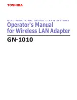 Toshiba GN-1010 Operator'S Manual preview