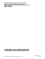 Preview for 62 page of Toshiba GN-1010 Operator'S Manual