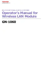 Preview for 1 page of Toshiba GN-1060 Operator'S Manual