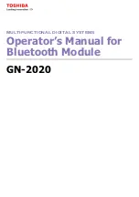 Toshiba GN2020 Operator'S Manual preview