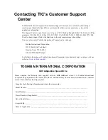 Preview for 8 page of Toshiba GX9 Installation & Operation Manual