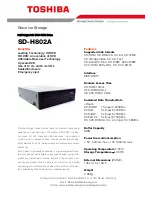 Preview for 1 page of Toshiba H802A - SD - Disk Drive Features Manual