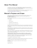 Preview for 5 page of Toshiba H9 Installation And Operation Manual