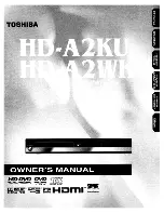 Preview for 1 page of Toshiba HD-A2KU Owner'S Manual