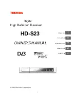 Preview for 1 page of Toshiba HD-S23 Owner'S Manual