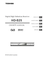 Toshiba HD-S25 Owner'S Manual preview