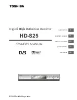 Preview for 1 page of Toshiba HD-S25 Owner'S Manual