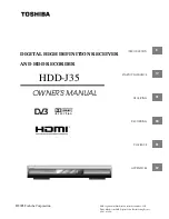 Предварительный просмотр 1 страницы Toshiba HDD-J35 Owner'S Manual