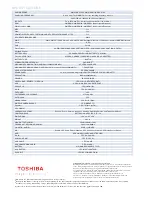 Preview for 2 page of Toshiba HDD Portable Media Player Gigabeat S 30 Specifications