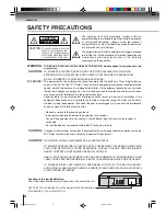 Предварительный просмотр 2 страницы Toshiba HI-FI SQPB Owner'S Manual