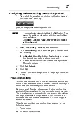 Preview for 21 page of Toshiba Hi-Speed Port Replicator III User Manual