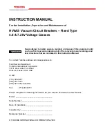 Preview for 3 page of Toshiba HV6AS Instruction Manual