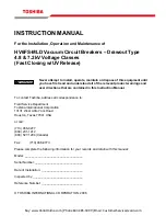 Preview for 3 page of Toshiba HV6FS-MLD Instruction Manual