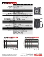 Предварительный просмотр 2 страницы Toshiba IK-52V Specifications