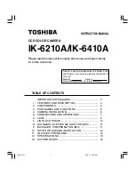 Toshiba IK-6200A Instruction Manual предпросмотр