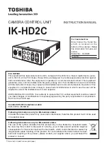 Toshiba IK-HD2C Instruction Manual preview