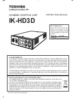 Toshiba IK-HD3D Instruction Manual preview