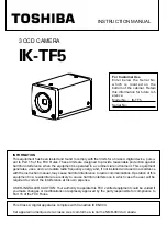 Предварительный просмотр 1 страницы Toshiba IK-TF5 Instruction Manual