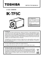 Предварительный просмотр 1 страницы Toshiba IK-TF5C Instruction Manual