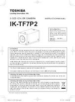 Предварительный просмотр 1 страницы Toshiba ik-tf7p2 Instruction Manual