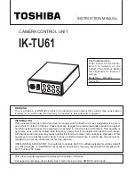 Preview for 1 page of Toshiba IK-TU61 Instruction Manual