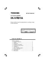 Toshiba IK-VR01A Instruction Manual предпросмотр