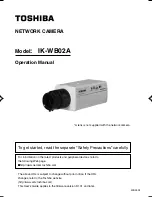 Preview for 17 page of Toshiba IK-WB02A - PoE Network Camera User Manual