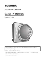 Предварительный просмотр 1 страницы Toshiba IK-WB15A - IP Network Camera User Manual