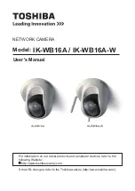 Предварительный просмотр 1 страницы Toshiba IK-WB16A User Manual