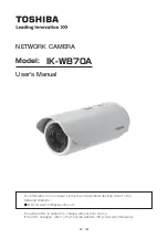 Toshiba IK-WB70A - IP/Network Camera, PoE User Manual предпросмотр