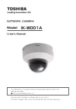 Предварительный просмотр 1 страницы Toshiba IK-WD01A - IP/Network Mini-dome Camera User Manual