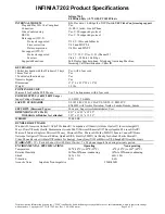 Preview for 4 page of Toshiba Infinia 7202 Specification Sheet