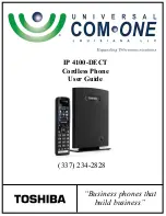 Предварительный просмотр 1 страницы Toshiba IP 4100-DECT User Manual