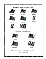 Preview for 6 page of Toshiba IP-PBX DIGITAL TELEPHONE Simplified User Manual