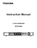 Preview for 1 page of Toshiba JK-MX16A Instruction Manual