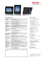 Preview for 2 page of Toshiba JOURNE F700 Specifications