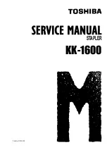 Toshiba KK-1600 Service Manual preview