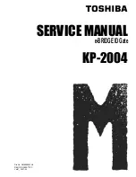 Preview for 1 page of Toshiba KP-2004 Service Manual