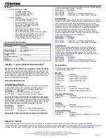 Preview for 2 page of Toshiba L25-S1193 Specifications