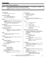 Preview for 1 page of Toshiba L25 S121 - Satellite - Celeron M 1.6 GHz Specifications